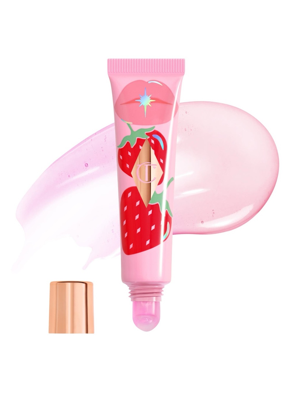 Charlotte Tilsbury Unreal Healthy Glow Nourishing Lip Oil Strawberry Vanilla NIP